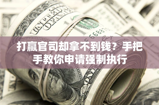 北京打赢官司却拿不到钱？手把手教你申请强制执行