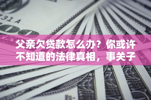 北京父亲欠贷款怎么办？你或许不知道的法律真相，事关子女未来