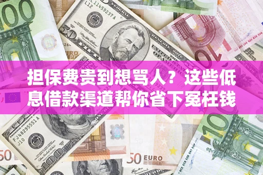 北京担保费贵到想骂人？这些低息借款渠道帮你省下冤枉钱